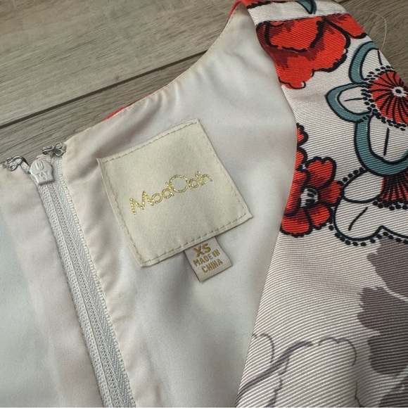 Modcloth Red and Gray Floral Midi Dress - Picture 3 of 3